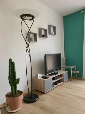 Télévision ou salle de divertissement dans l'établissement Maison 3 chambres au calme