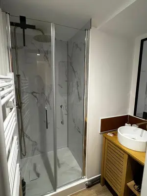 Salle de bains dans l'établissement Echappée Poitevine