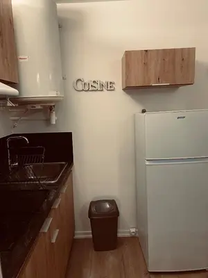 Cuisine ou kitchenette dans l'établissement Appartement moderne Wifi Fibre et Parking privé gratuit avec balcon et ascenseur