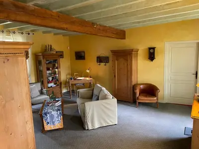 Coin salon dans l'établissement Séjour en château privé