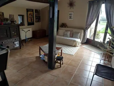 Coin salon dans l'établissement Maison de famille