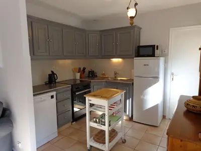 Cuisine ou kitchenette dans l'établissement The Coachhouse Gite