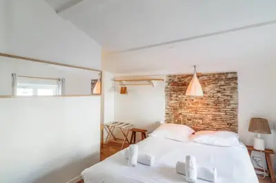 Un ou plusieurs lits dans un hébergement de l'établissement Apt for 3 near the city center La Rochelle