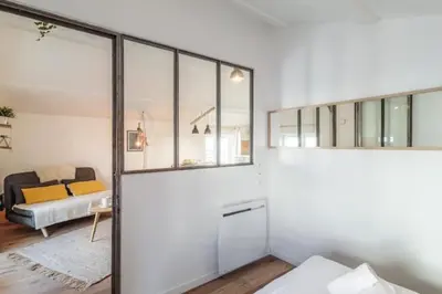 Un ou plusieurs lits dans un hébergement de l'établissement Apt for 3 near the city center La Rochelle