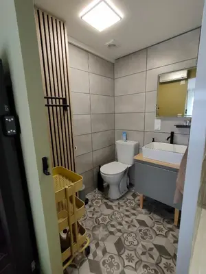 Salle de bains dans l'établissement Le Ch'ti Tonnay