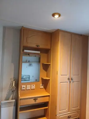 Cuisine ou kitchenette dans l'établissement Camping de la cigogne
