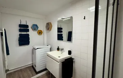 Salle de bains dans l'établissement Escapade à 10mn à pied du centre Élégant & Moderne