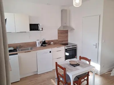 Cuisine ou kitchenette dans l'établissement Studio 3 Cozy Proche du centre ville