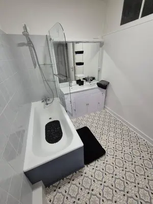 Salle de bains dans l'établissement Gîte de la Minoterie