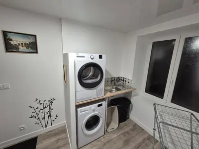 Cuisine ou kitchenette dans l'établissement Gîte de la Minoterie