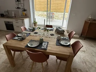 Cuisine ou kitchenette dans l'établissement Les Pierres Douces