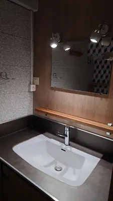 Salle de bains dans l'établissement Chez David