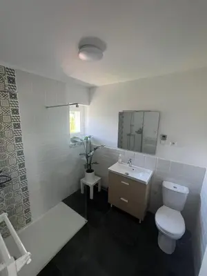 Salle de bains dans l'établissement Cozy apartment Gare