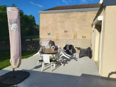 Terrasse ou espace extérieur de l'établissement Logis du Boutillier