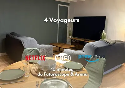 Télévision ou salle de divertissement dans l'établissement 10 minutes from Futuroscope
