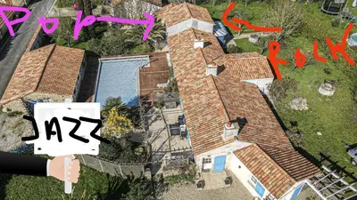 Plan de l'établissement Gîte Pop Rock - La Note bleue