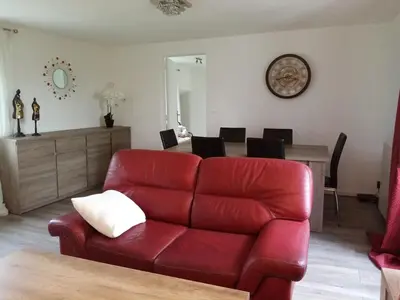 Coin salon dans l'établissement Le Gîte de Lyli