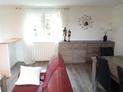 Coin salon dans l'établissement Le Gîte de Lyli