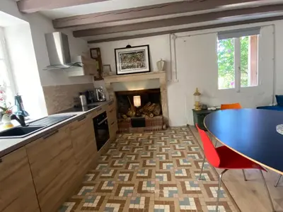 Cuisine ou kitchenette dans l'établissement La Petite Grande Maison près de Chauvigny