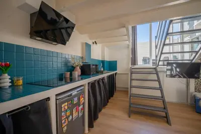 Cuisine ou kitchenette dans l'établissement Appartement Samuel