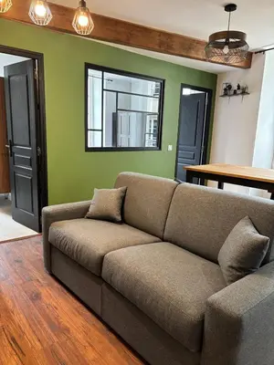 Coin salon dans l'établissement Appartement plein coeur de ville