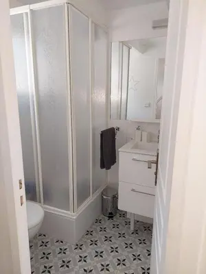 Salle de bains dans l'établissement L'ermitage du gué - Cocon paisible avec extérieur
