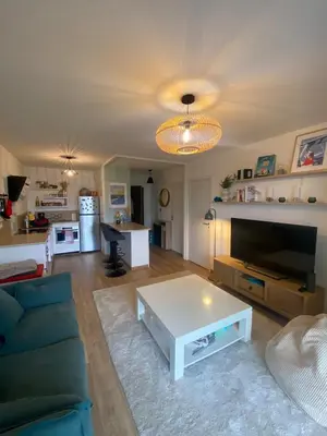 Coin salon dans l'établissement Appartement à 15 min à pied du vieux port