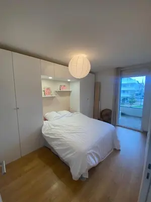 Un ou plusieurs lits dans un hébergement de l'établissement Appartement à 15 min à pied du vieux port