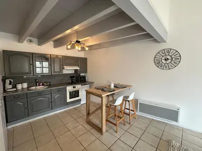 Cuisine ou kitchenette dans l'établissement Duplex appartement