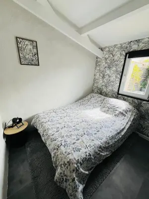 Un ou plusieurs lits dans un hébergement de l'établissement Appartement Le Transbordeur