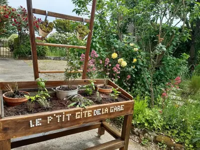 Jardin de l'établissement Le Petit Gîte de la gare