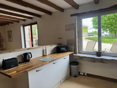 Cuisine ou kitchenette dans l'établissement Countryside Gîte