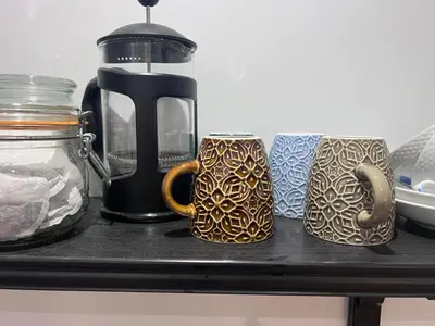 Plateau bouilloire dans l'établissement Atelier 9