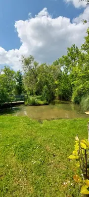 Jardin de l'établissement Gite Rive Charente Le Bateau
