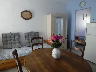 Coin salon dans l'établissement Maison au calme