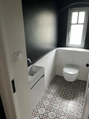 Salle de bains dans l'établissement Appartement Quartier Jardin Public