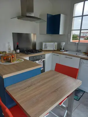 Cuisine ou kitchenette dans l'établissement Le nid