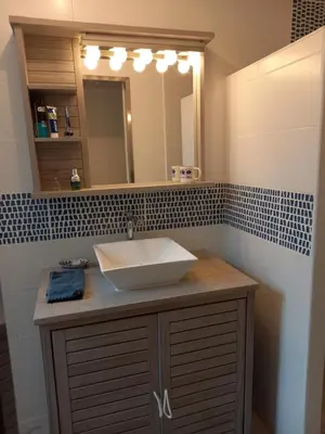 Salle de bains dans l'établissement Le nid