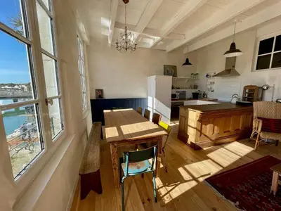 Cuisine ou kitchenette dans l'établissement Gîte La Bergeronnette