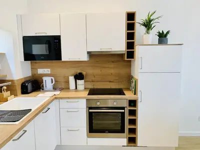 Cuisine ou kitchenette dans l'établissement Le Saint Claude, refait a neuf