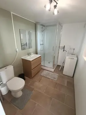 Salle de bains dans l'établissement T2 MEUBLÉ plein centre-ville