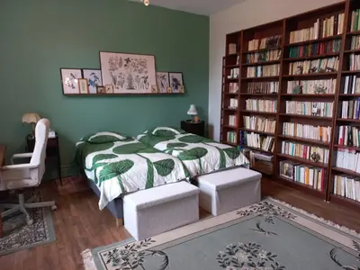 Bibliothèque dans la maison de vacances