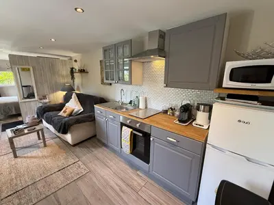 Cuisine ou kitchenette dans l'établissement Gite Chez Isobel