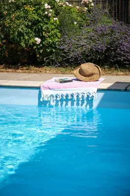 Piscine de l'établissement Maison à la campagne, 6 personnes, 3 chambres pour vous ressourcer ou située à proximité