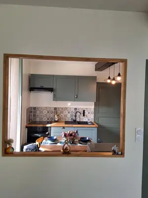 Cuisine ou kitchenette dans l'établissement Le Cocon Charentais