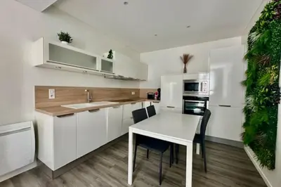 Cuisine ou kitchenette dans l'établissement Apartment 3p with Wifi at the foot of the Old Port