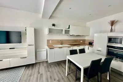 Cuisine ou kitchenette dans l'établissement Apartment 3p with Wifi at the foot of the Old Port
