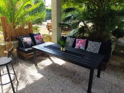 Jardin de l'établissement Chambre chez l'habitant