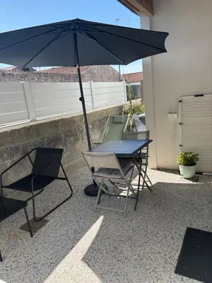 Balcon ou terrasse dans l'établissement T2 neuf avec terrasse privative proche gare