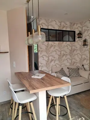 Cuisine ou kitchenette dans l'établissement Appartement Soubise, le Bonheur Côté Mer